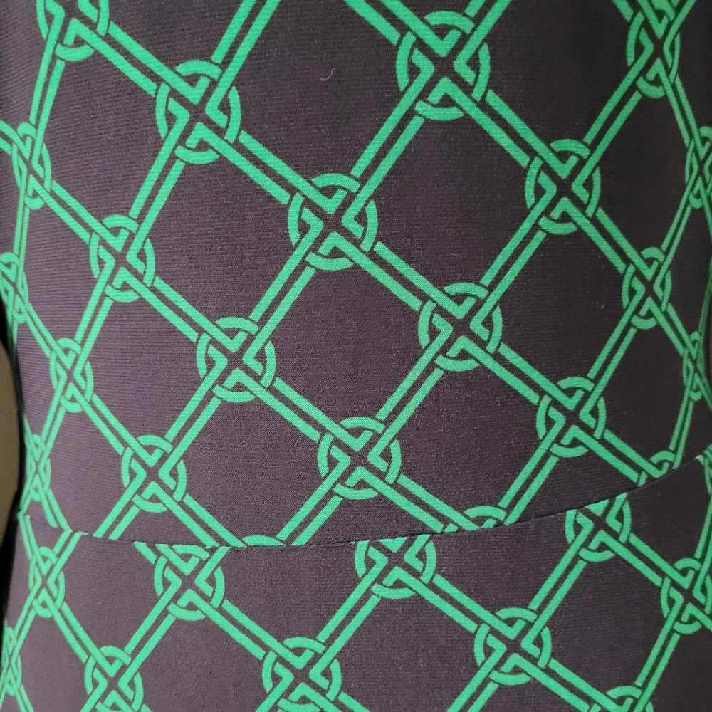Lauren Ralph Lauren geometric pattern wrap dress sz 12 - Picture 9 of 11